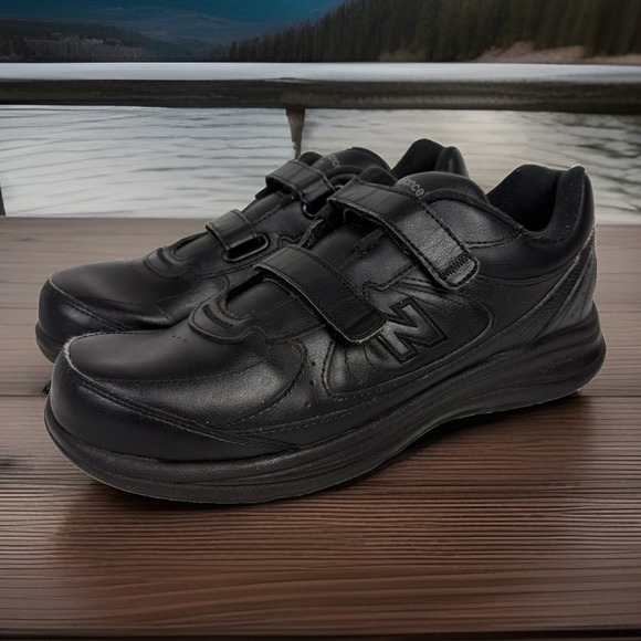 New Balance Other - New Balance 577 Black Leather Casual Walking Shoes MW577VK Men's Size 11.5 D USA